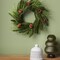 Mini Mixed Green Christmas Wreath Compact Holiday Decor Accent 12in H x 12in W x 3.5in D